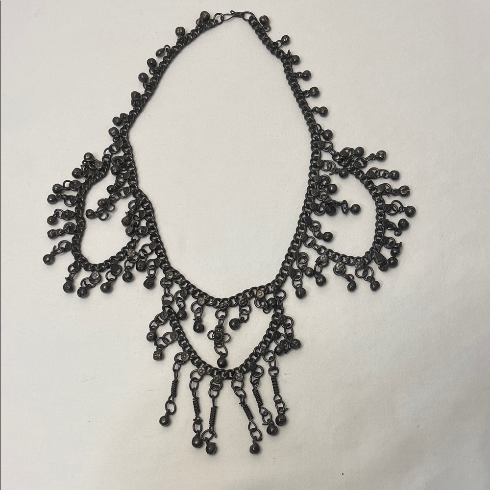 Gunmetal Beaded Necklace